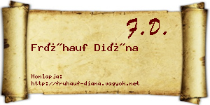 Frühauf Diána névjegykártya